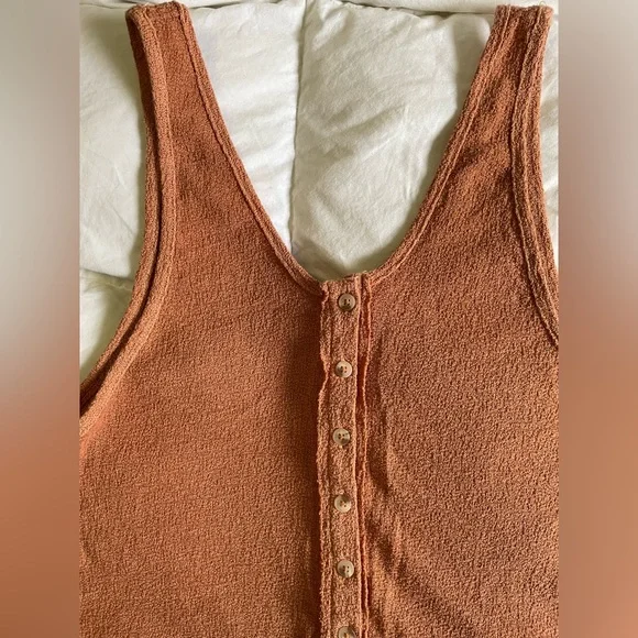 Billabong Fade Away Knit Romper in Burnt Orange - Picture 3 of 16